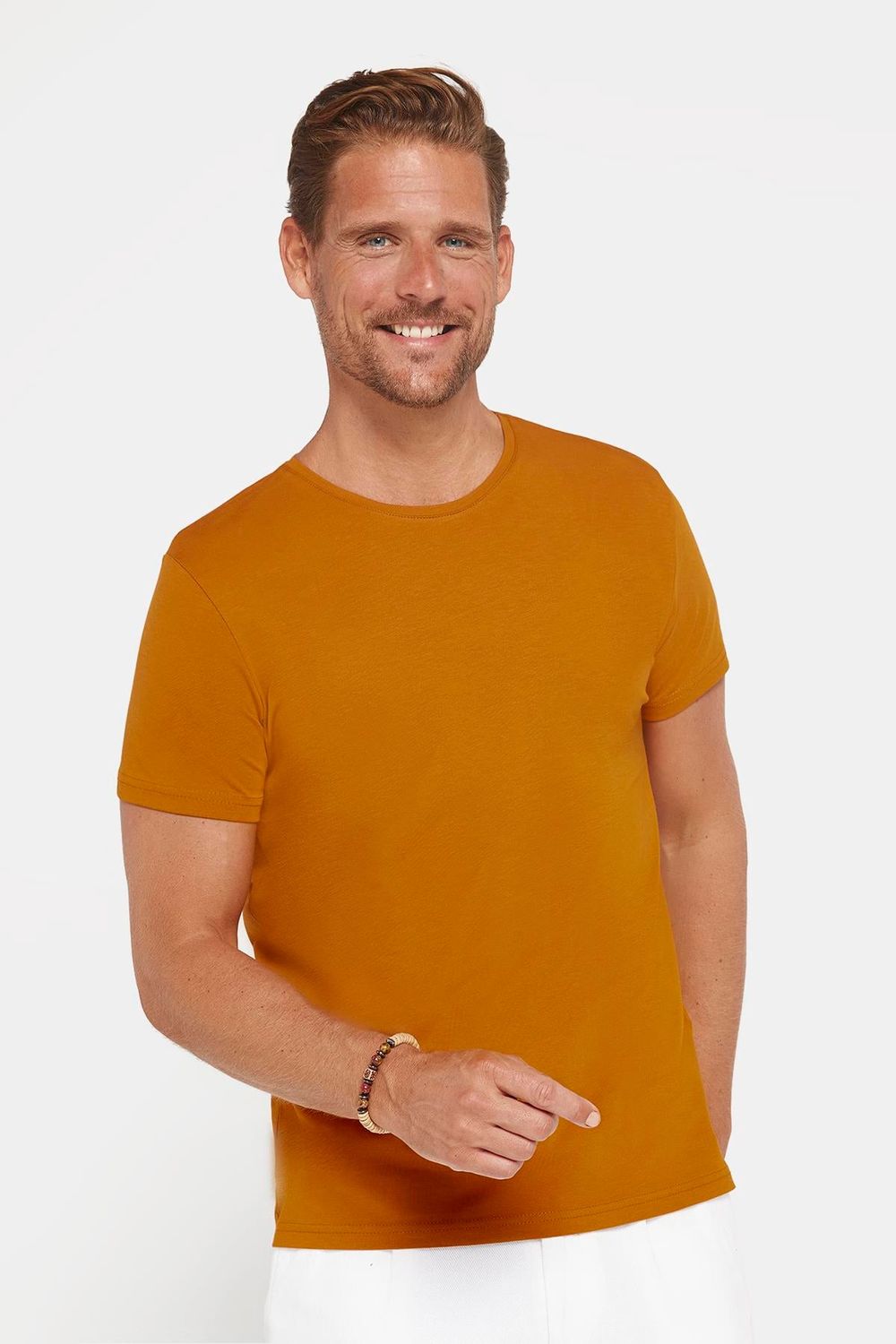 Erkek Slim Fit Dar Kesim Pamuklu Yumuşak Dokulu Esnek Kumaş Düz Basic Turkuaz Bisiklet Yaka Tişört