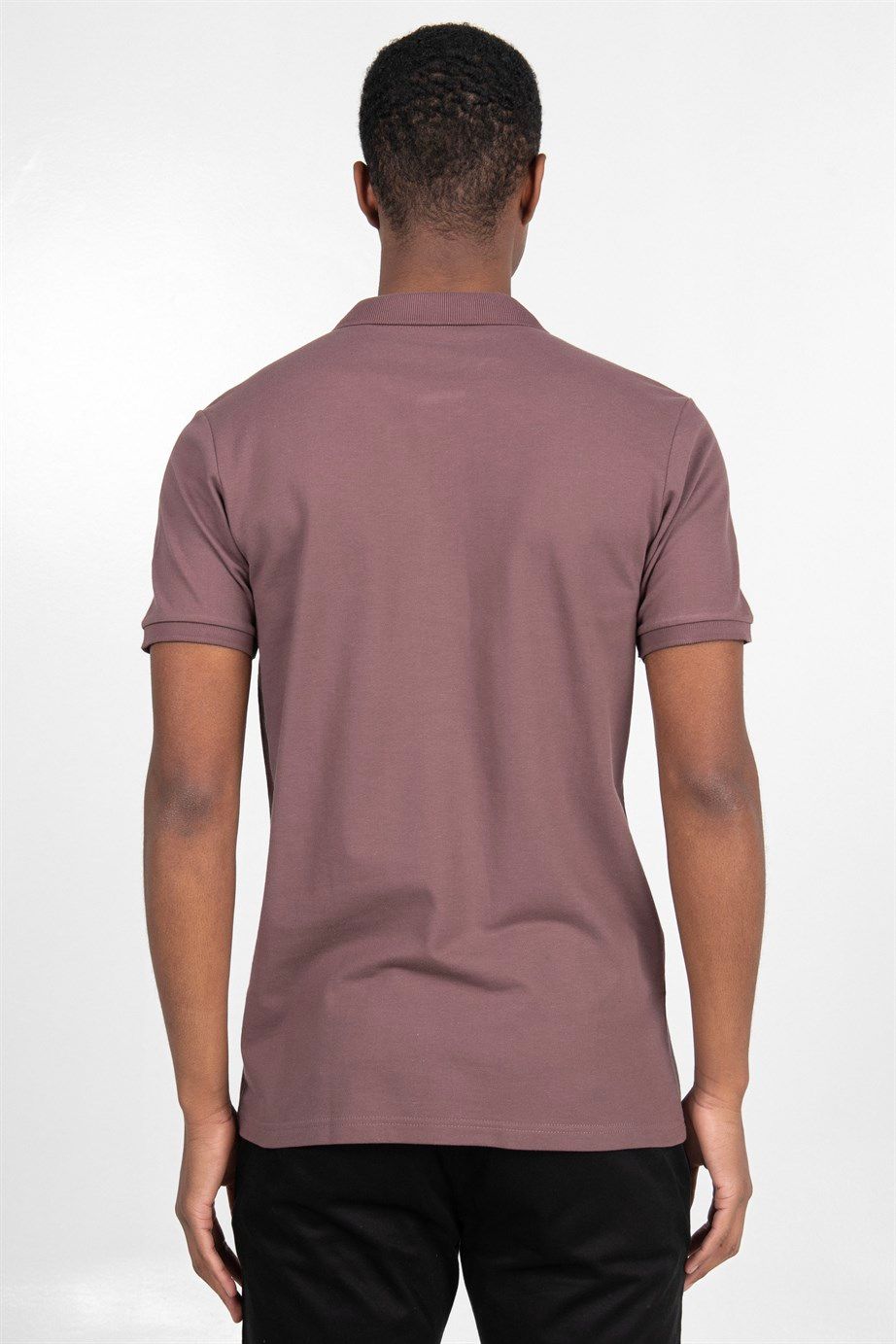 Slim Fit Düz Polo Yaka Erkek T-Shirt