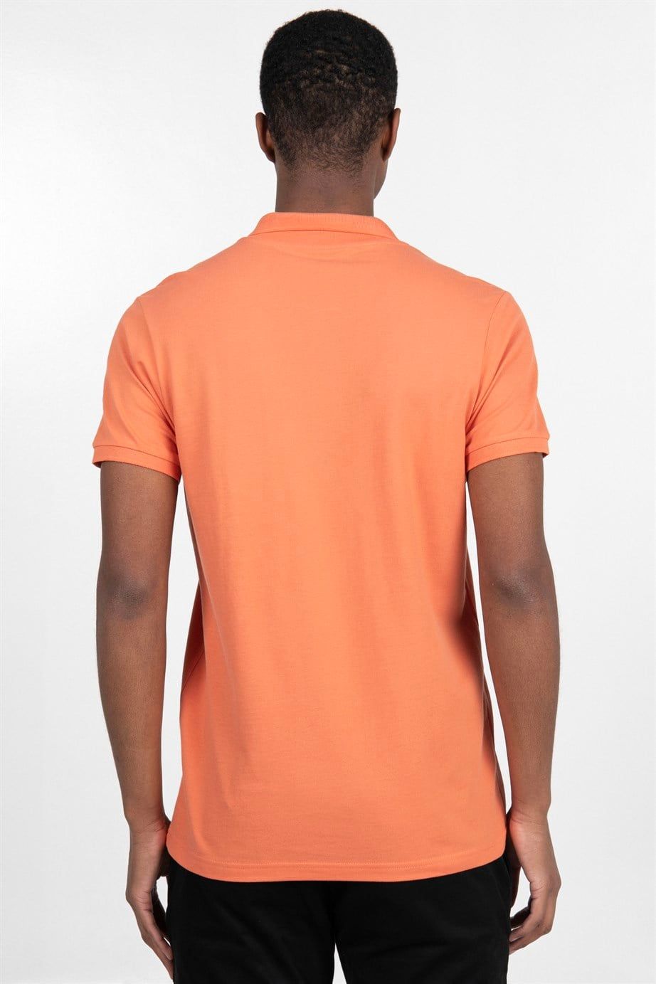 Slim Fit Düz Polo Yaka Erkek T-Shirt