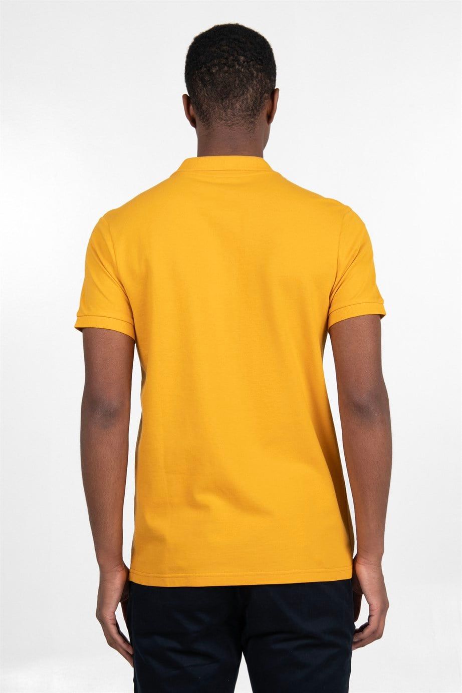 Slim Fit Düz Polo Yaka Erkek T-Shirt