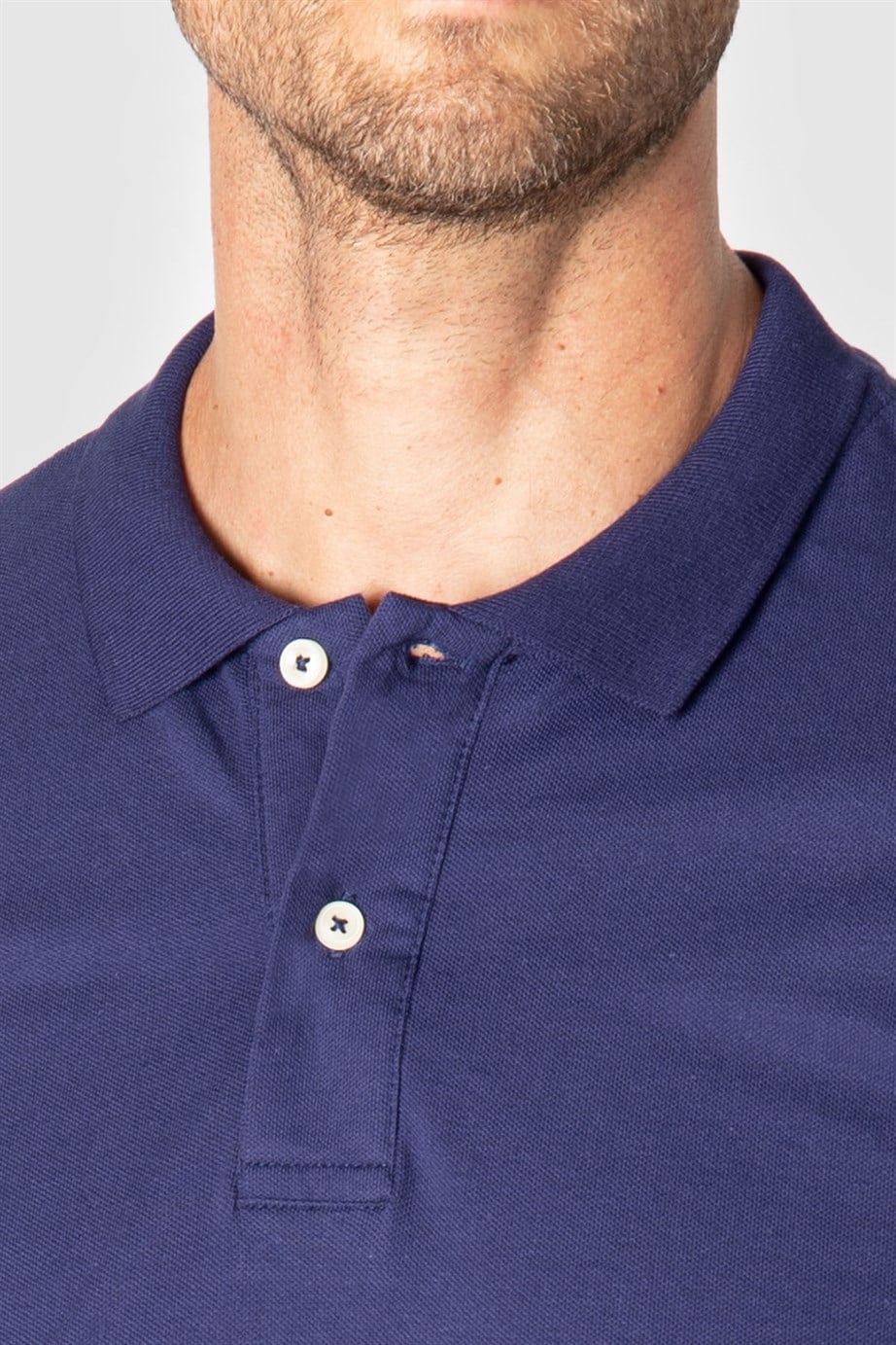 Slim Fit Dar Kesim Düz Polo Yaka Erkek T-Shirt