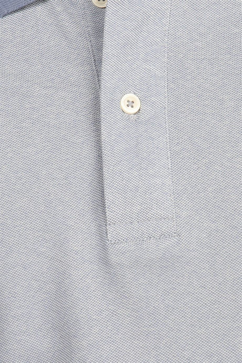 Slim Fit Melanj Düz Polo Yaka T-Shirt