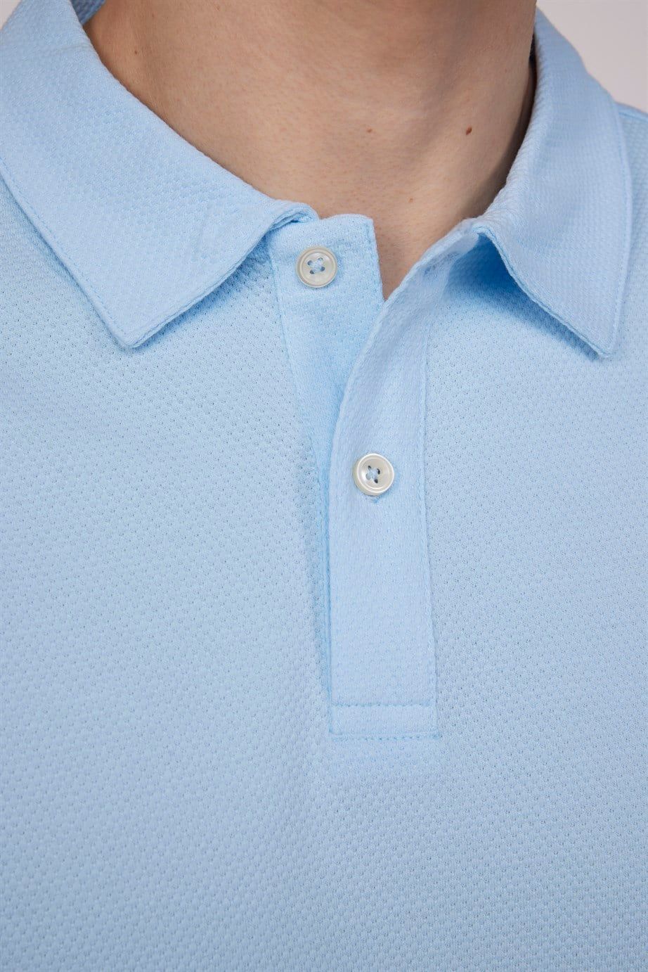 Slim Fit Desenli Polo Yaka Erkek Tişört