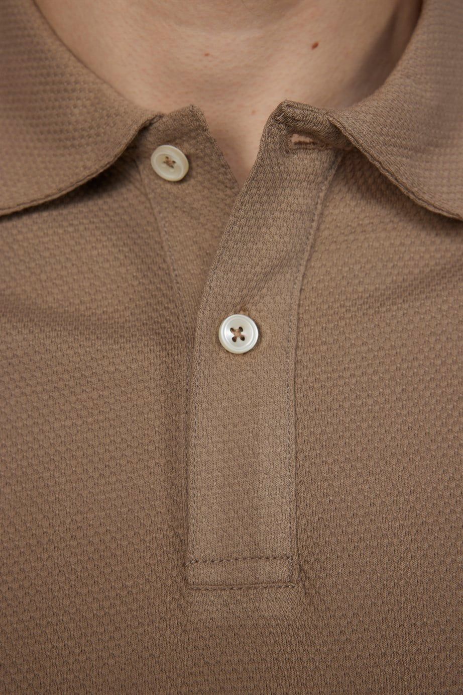 Slim Fit Desenli Polo Yaka Erkek Tişört