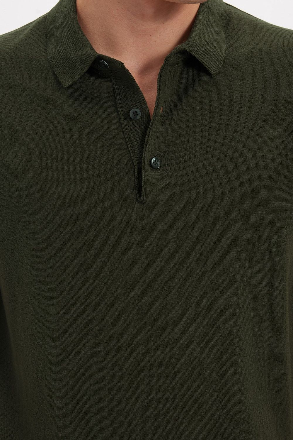 Erkek Polo Yaka Slim Fit Örme Triko Pamuklu Tişört