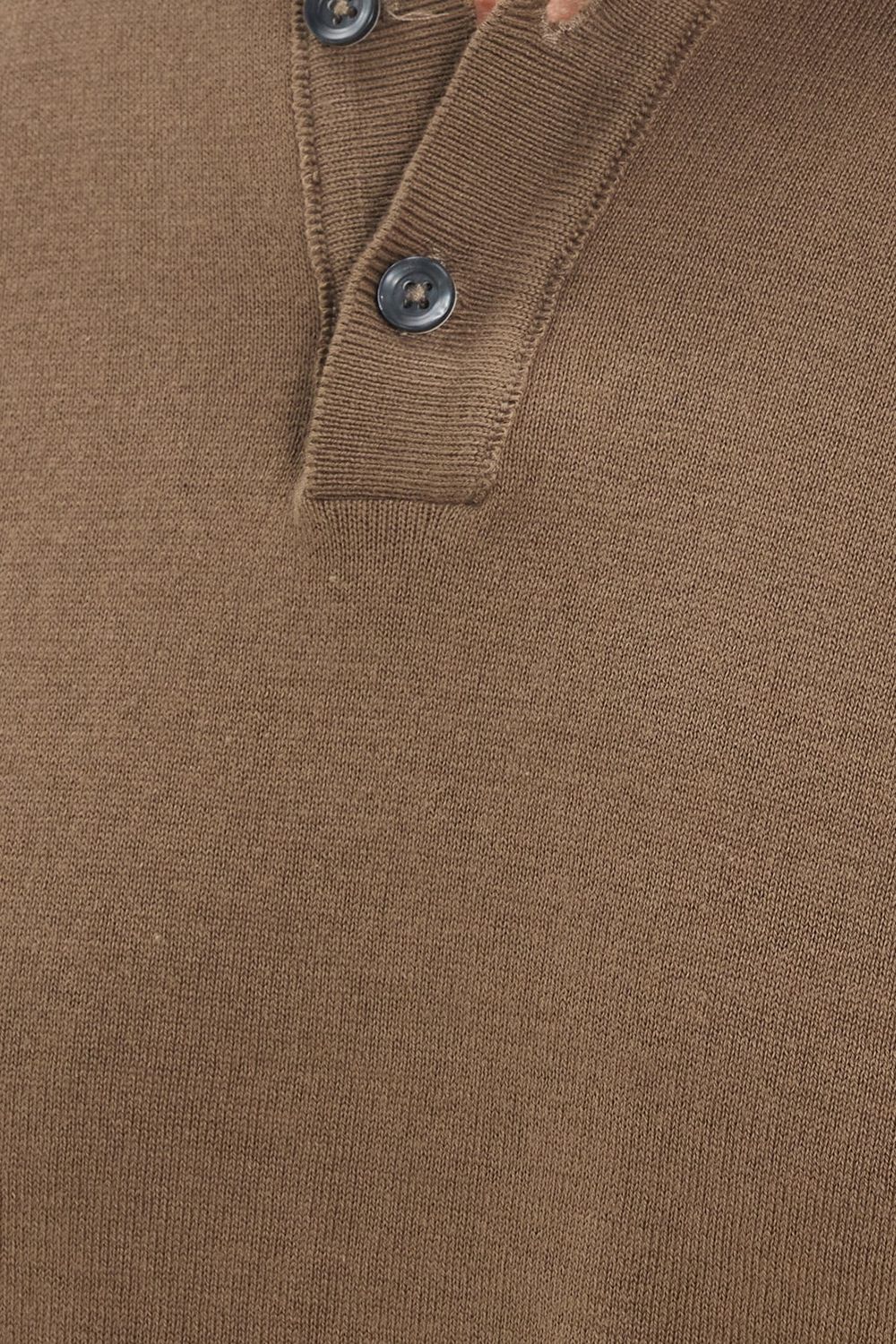 Erkek Slim Fit Dar Kesim Pamuklu Örme Triko Vizon Polo Yaka Tişört