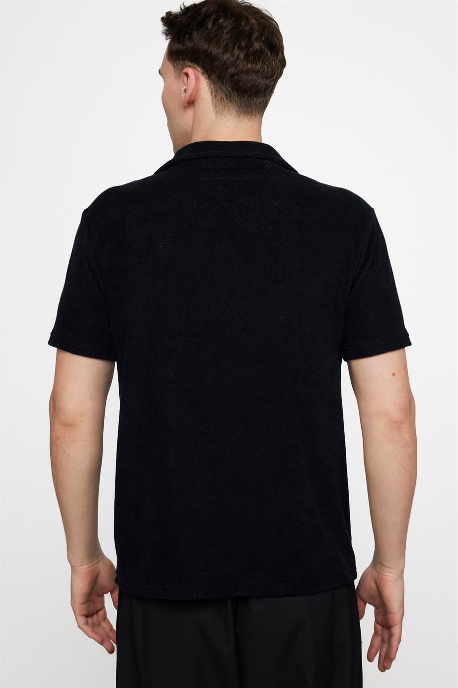 Erkek Polo Yaka Slim Fit Terrycloth Havlu Kumaş  Tişört