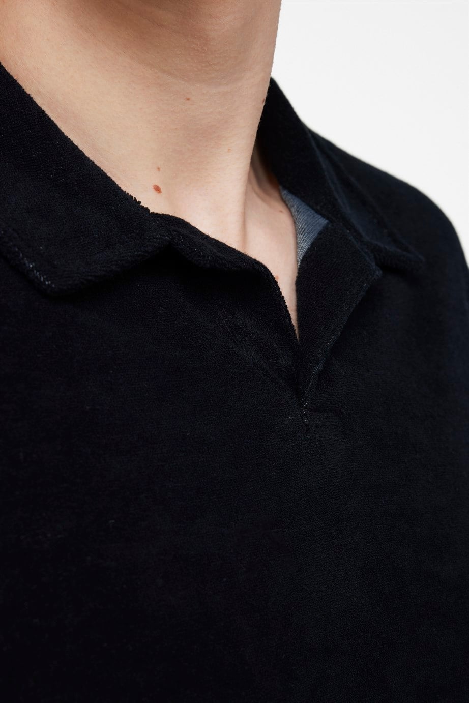 Erkek Polo Yaka Slim Fit Terrycloth Havlu Kumaş  Tişört