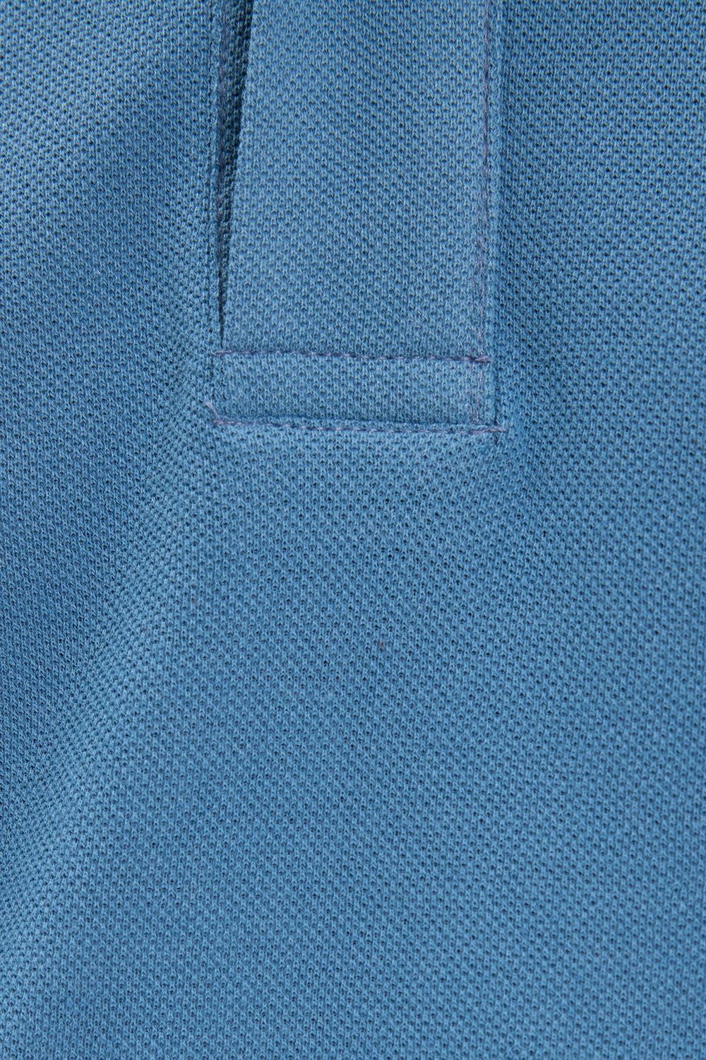 Erkek Slim Fit Dar Kesim Pamuklu Yumuşak Doku Nefes Alan Kumaş Kıvrılmaz Yaka Mavi Renk Polo Yaka