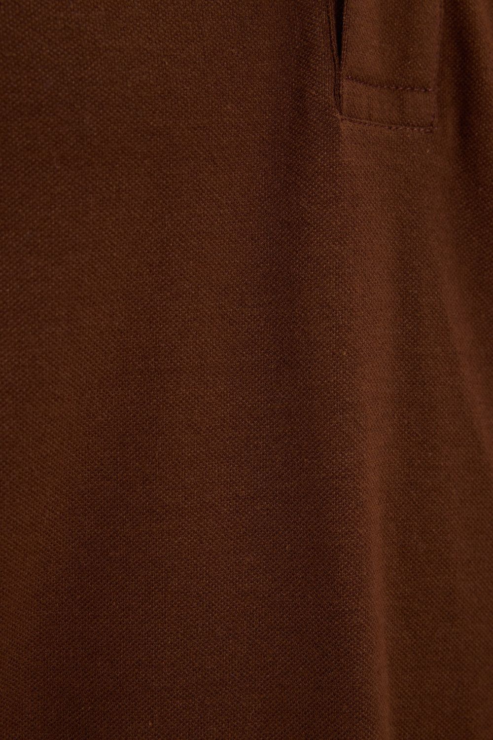 Erkek Slim Fit Dar Kesim Pamuklu Yumuşak Doku Nefes Alan Kumaş Kahverengi Polo Yaka Tişört