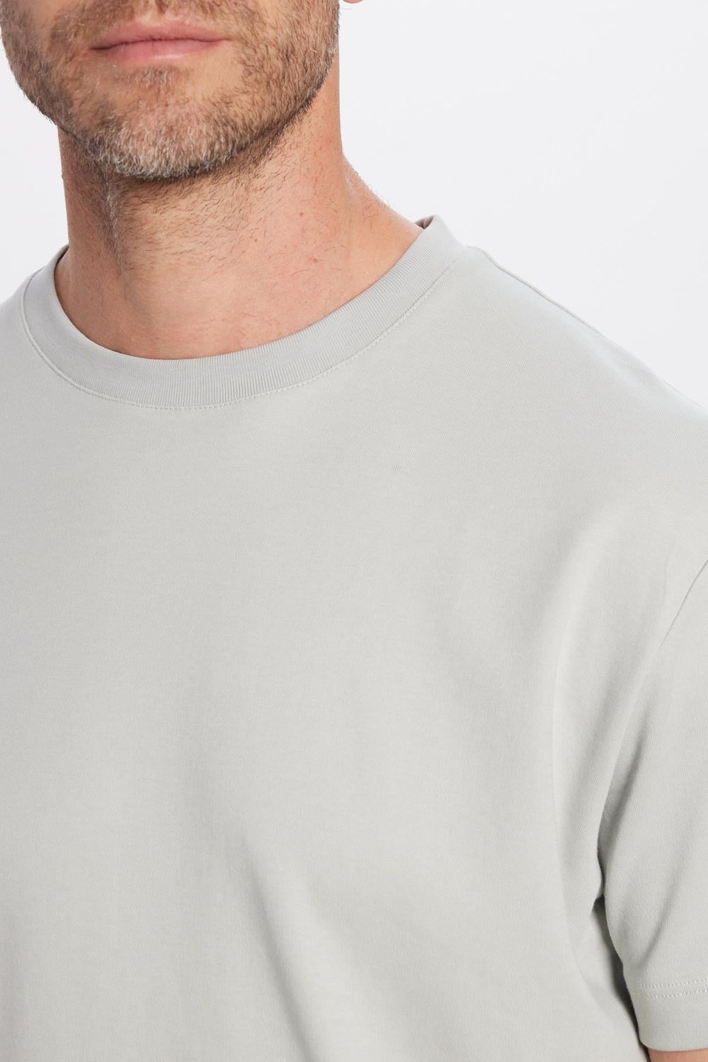 Unisex Relax Fit Rahat Kesim %100 Pamuk Yumuşak Dokulu Basic Bisiklet Yaka Gri Tişört