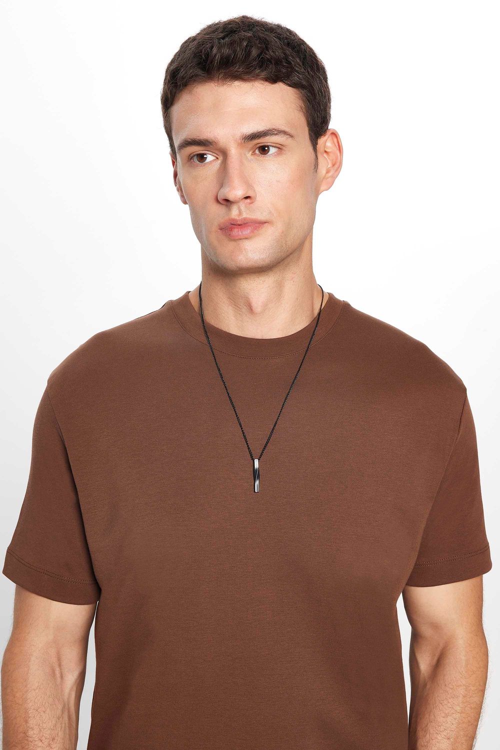 Unisex Relax Fit Rahat Kesim %100 Pamuk Yumuşak Dokulu Basic Bisiklet Yaka Taş Tişört