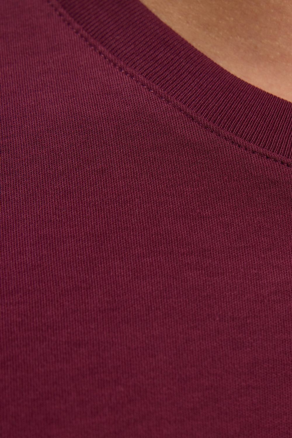 Unisex Relax Fit Rahat Kesim %100 Pamuk Yumuşak Dokulu Hafif Kalın Bordo Bisiklet Yaka Tişört