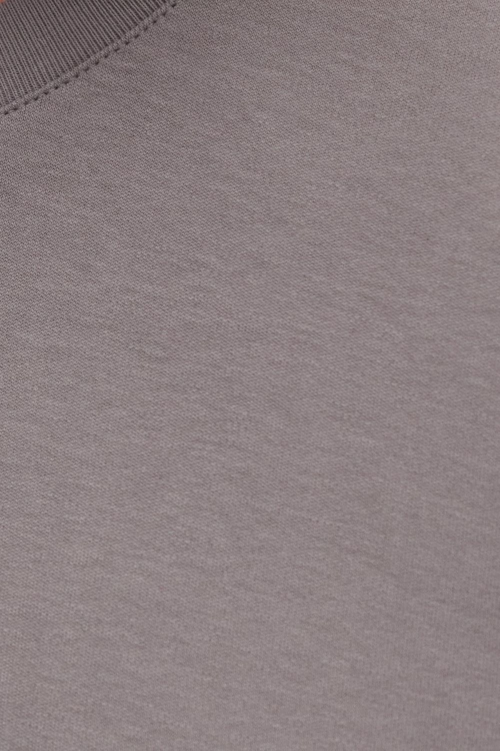 Unisex Relax Fit Rahat Kesim %100 Pamuk Yumuşak Dokulu Hafif Kalın Gri Bisiklet Yaka Tişört