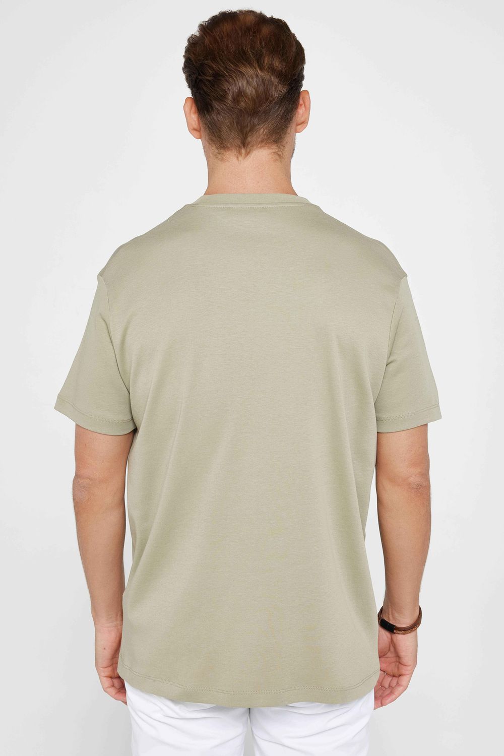Unisex Relax Fit Rahat Kesim %100 Pamuk Yumuşak Dokulu Basic Bisiklet Yaka Kahverengi Tişört