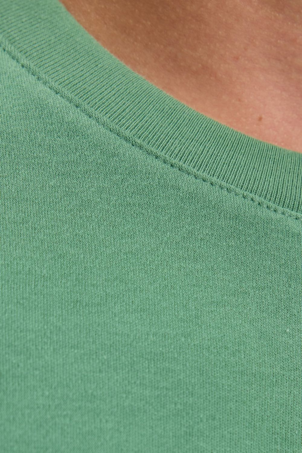 Unisex Relax Fit Rahat Kesim %100 Pamuk Yumuşak Dokulu Hafif Kalın Yeşil Bisiklet Yaka Tişört