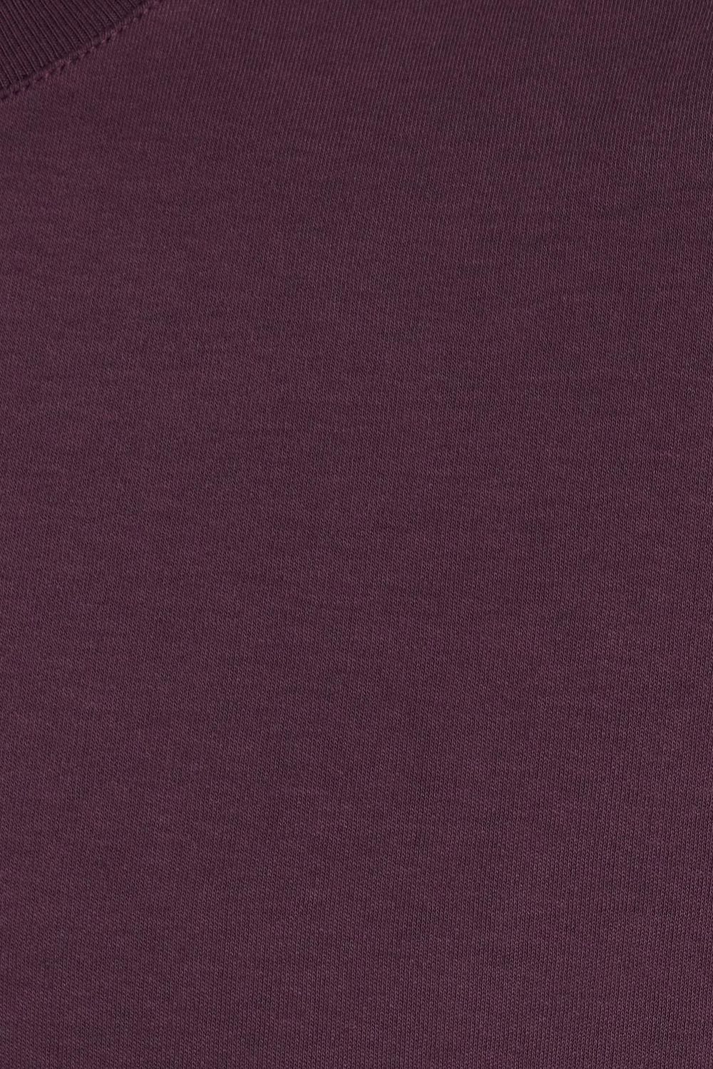 Unisex Relax Fit Rahat Kesim %100 Pamuk Yumuşak Dokulu Hafif Kalın Eflatun Bisiklet Yaka Tişört