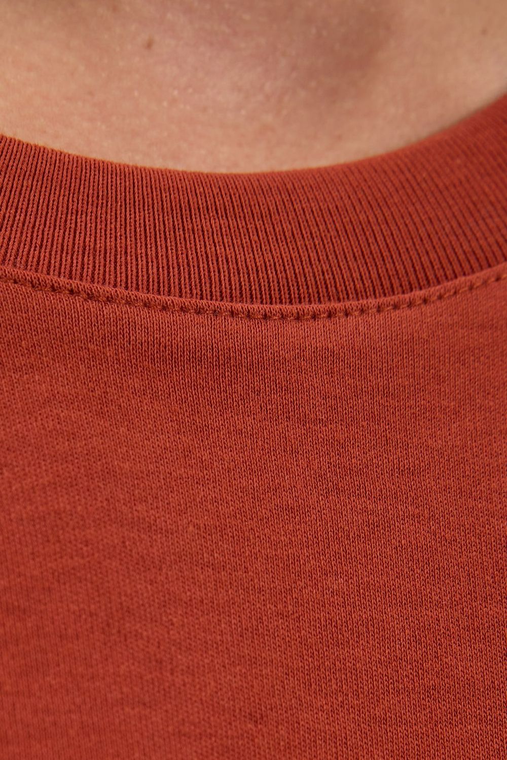 Unisex Relax Fit Rahat Kesim %100 Pamuk Yumuşak Dokulu Hafif Kalın Kiremit Bisiklet Yaka Tişört