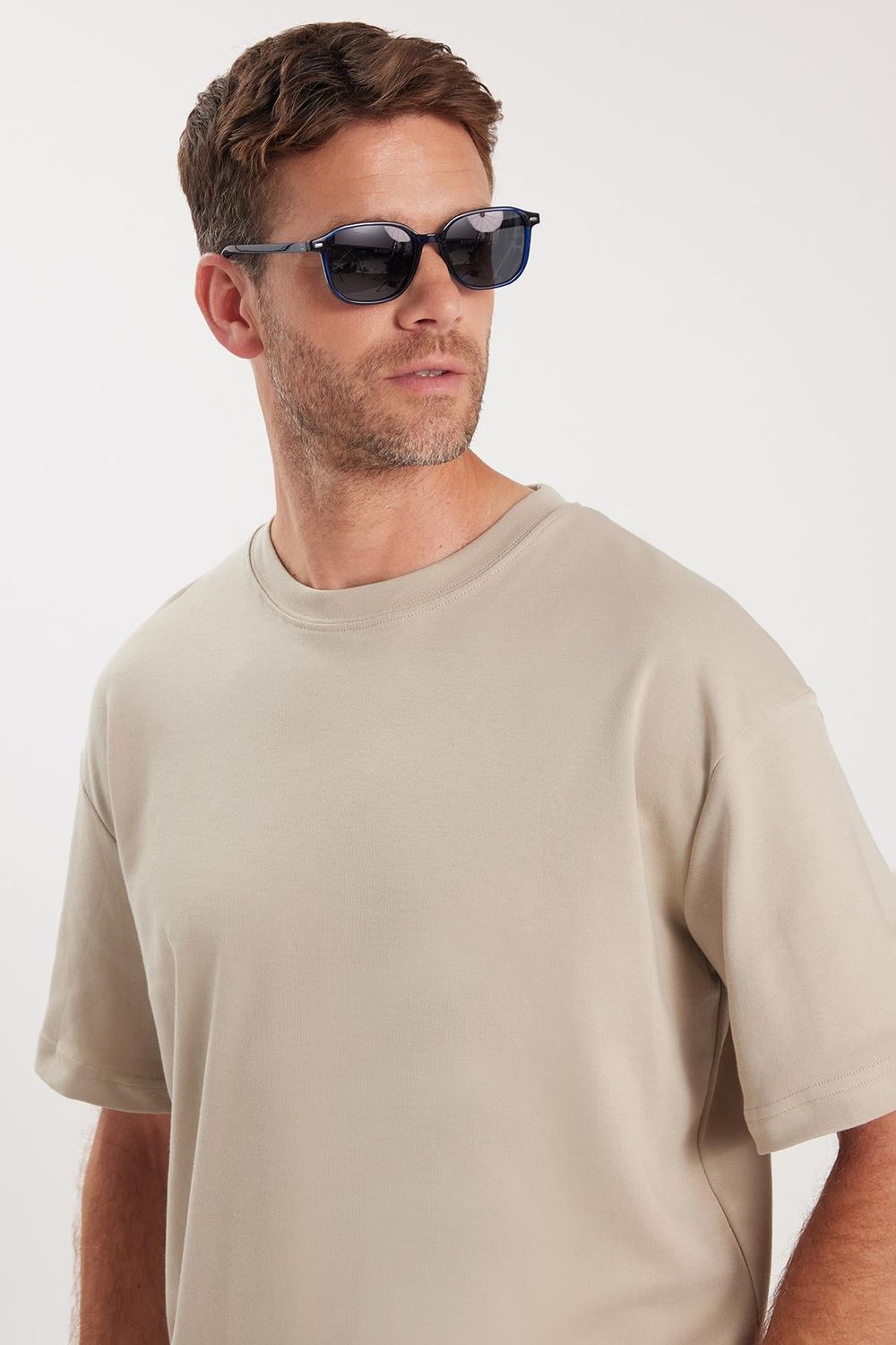 Relax Fit Rahat Kesim Yumuşak Dokulu Pamuklu Bisiklet Yaka Kısa Kol Unisex Tişört