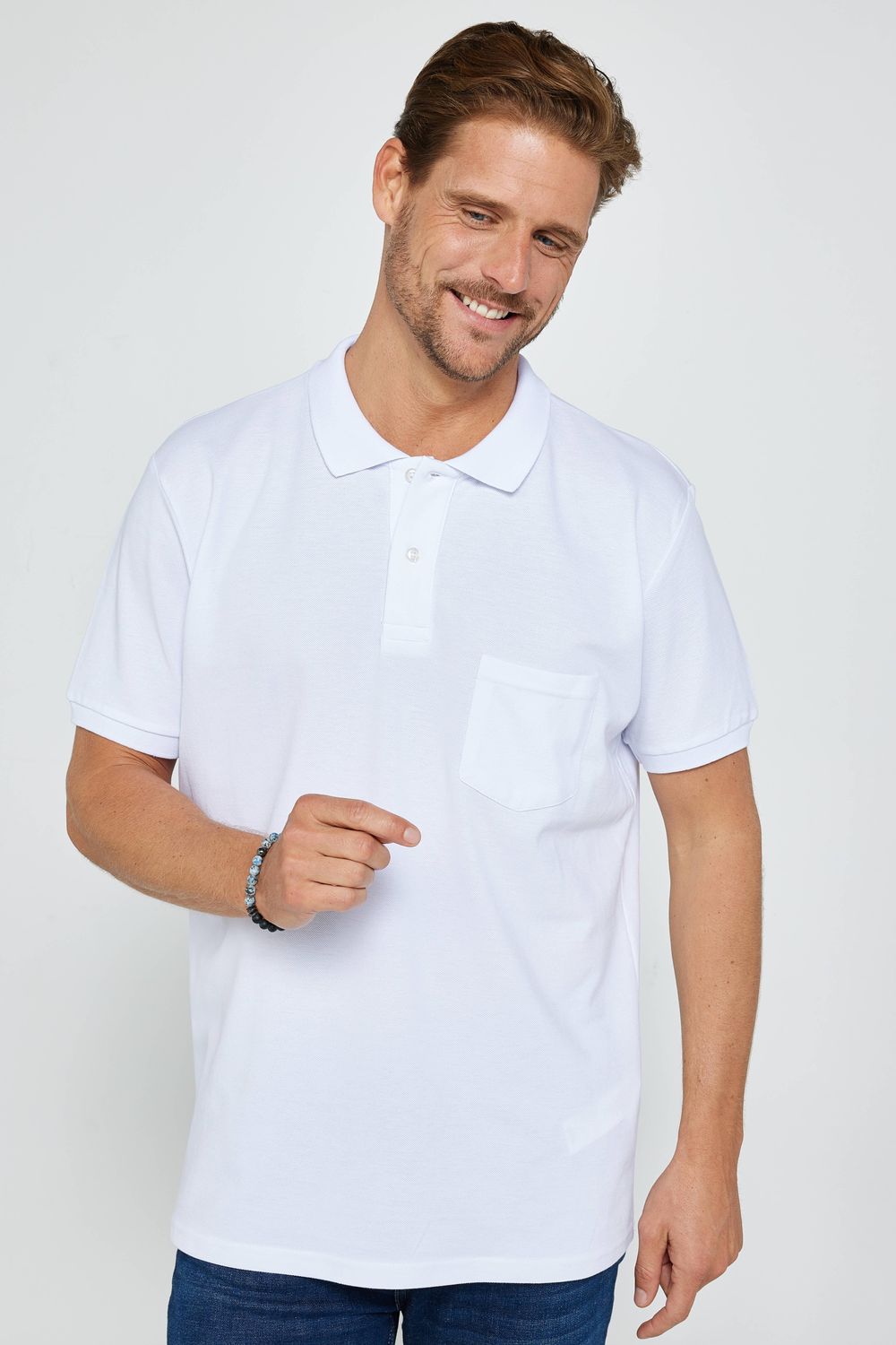Erkek Regular Fit %100 Pamuk 5'li Siyah-Haki-Bordo-Beyaz-Lacivert Renk Cepli Pike Polo Yaka Tişört