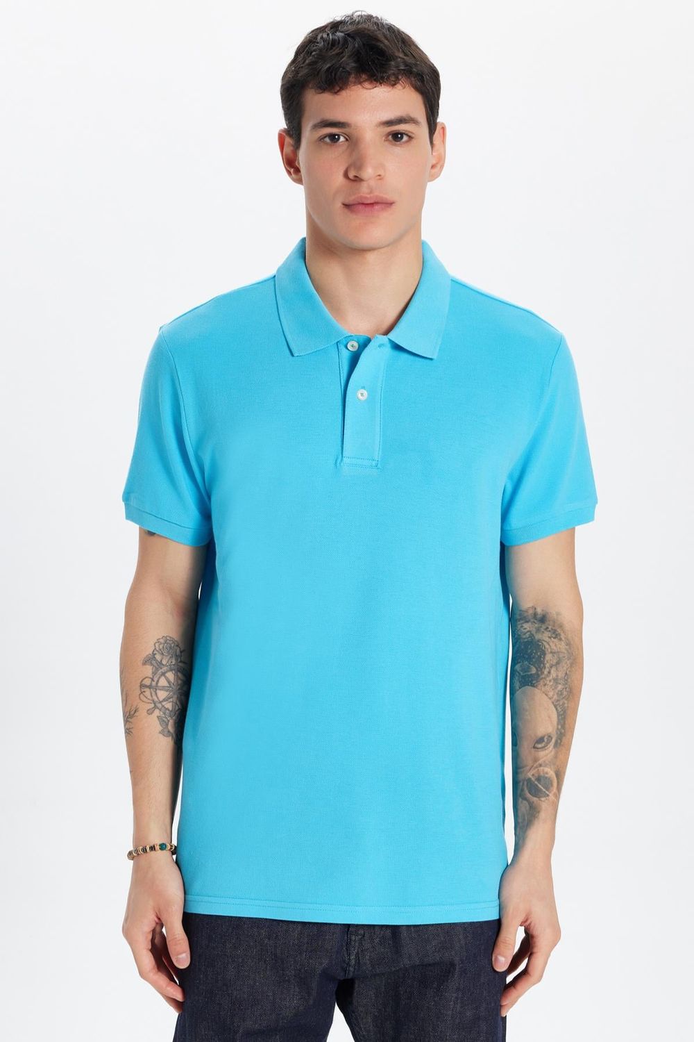SLIM FIT PLAIN PIQUE T-SHIRT 24/25  TİŞÖRT