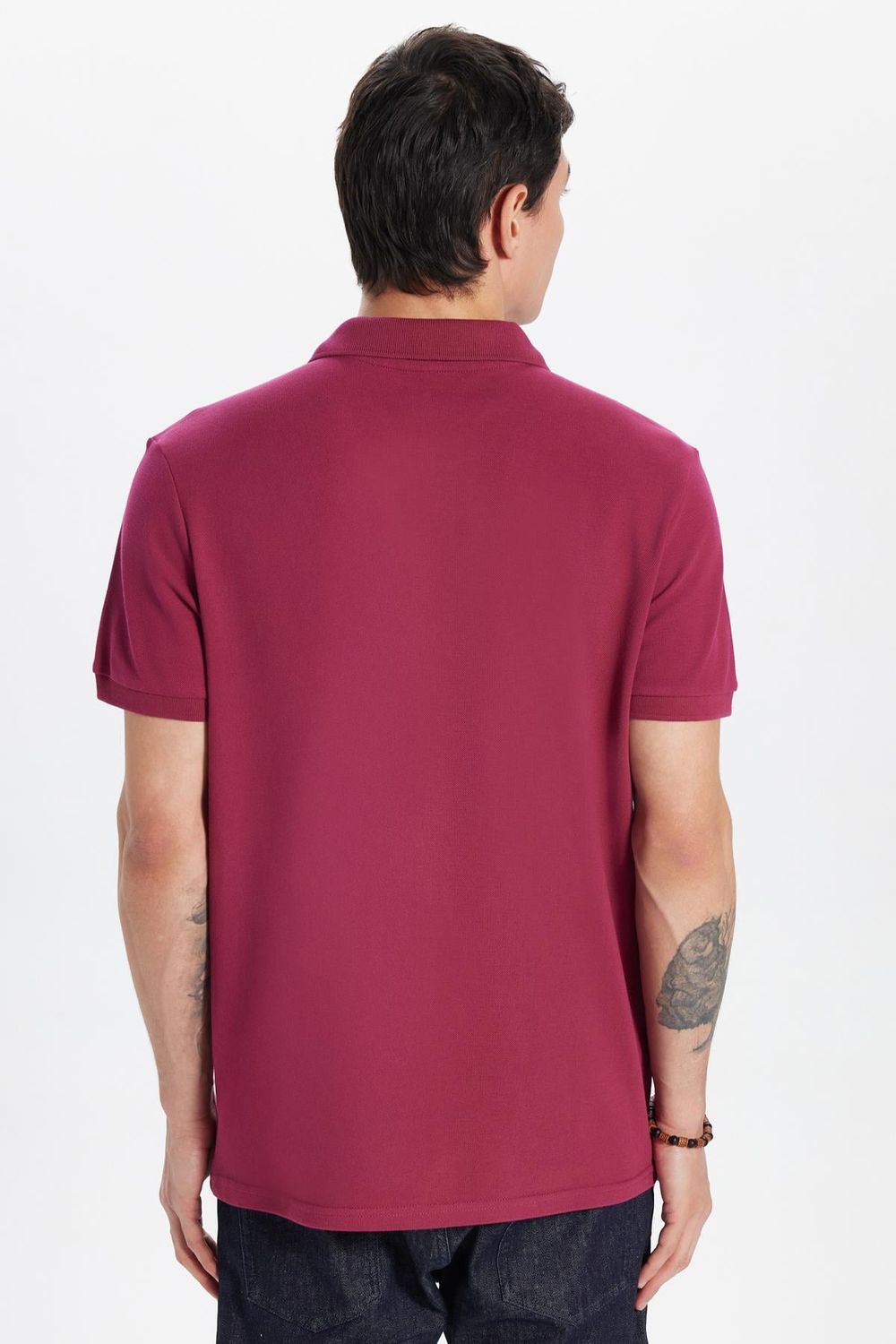 SLIM FIT PLAIN PIQUE T-SHIRT 24/25  TİŞÖRT