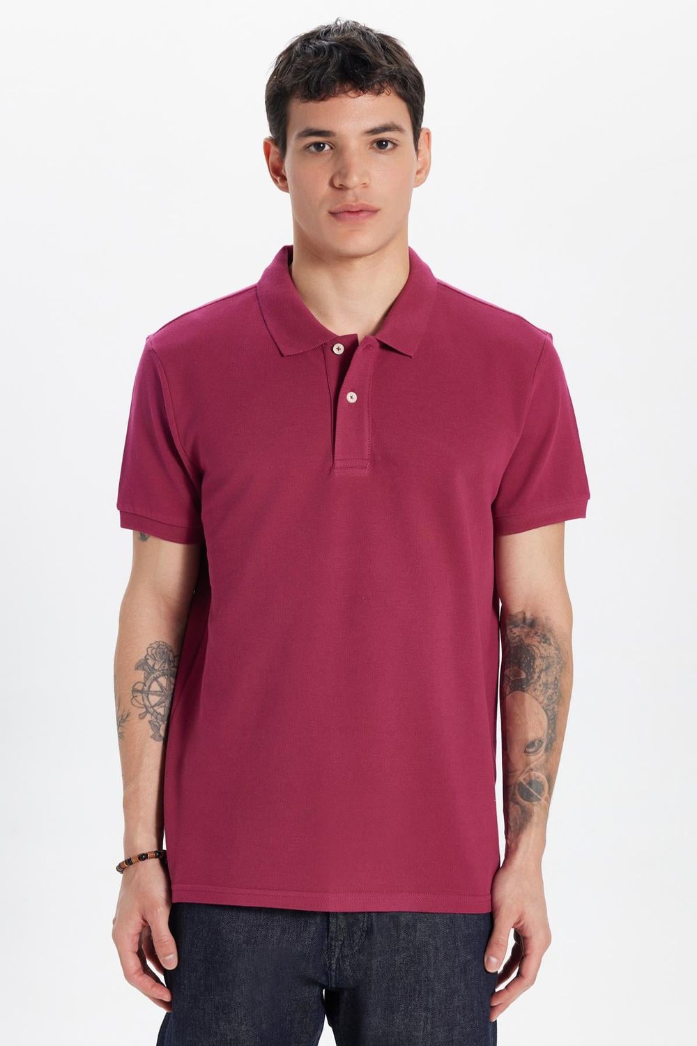 SLIM FIT PLAIN PIQUE T-SHIRT 24/25  TİŞÖRT