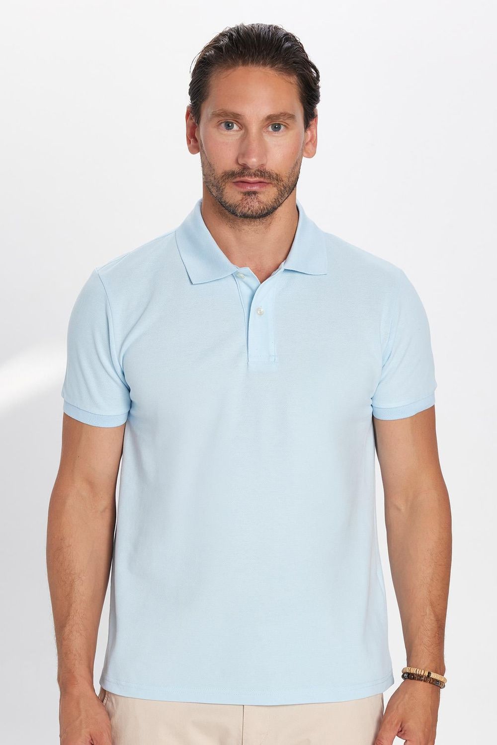 SLIM FIT PLAIN PIQUE T-SHIRT 24/25  TİŞÖRT