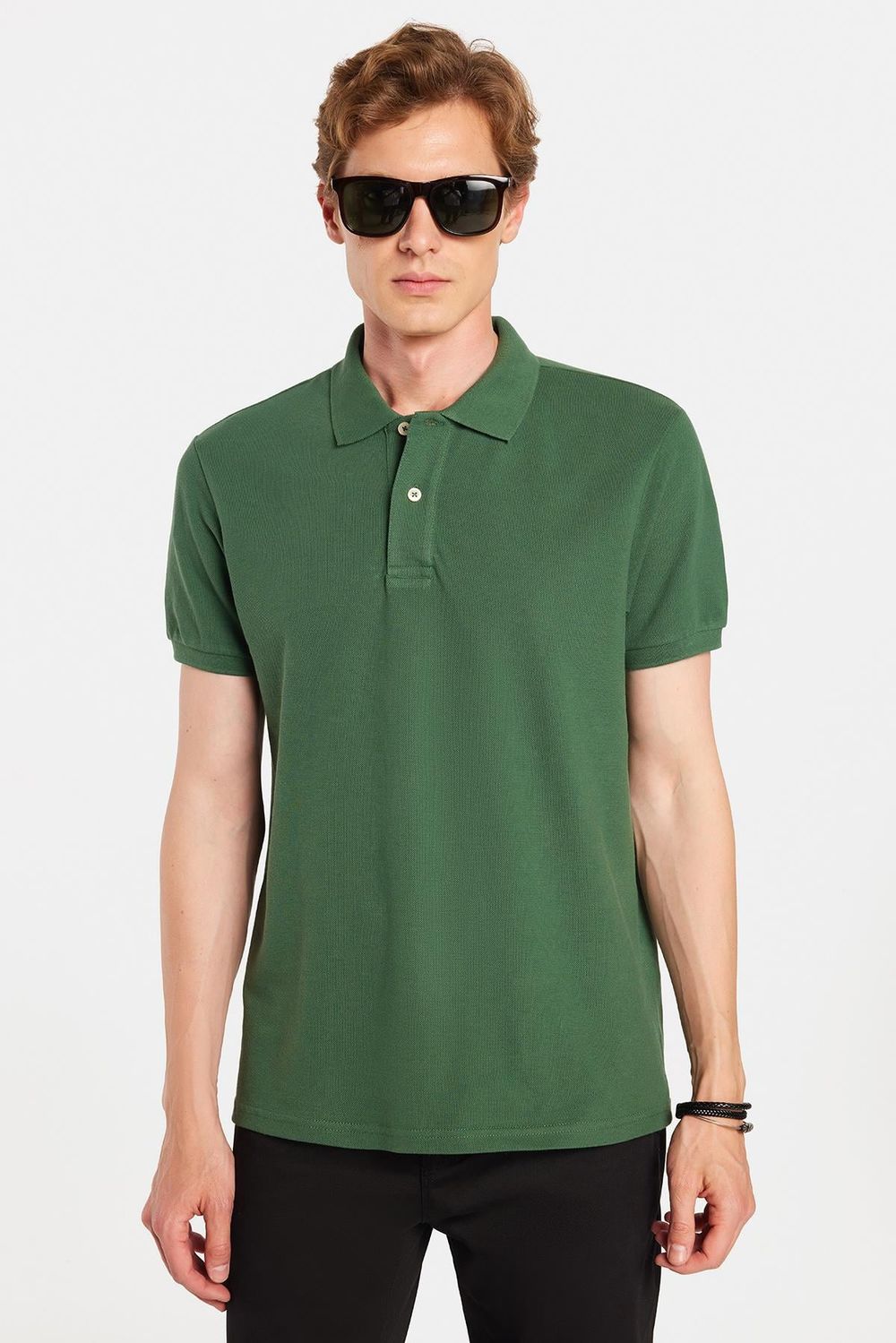 SLIM FIT PLAIN PIQUE T-SHIRT 24/25  TİŞÖRT