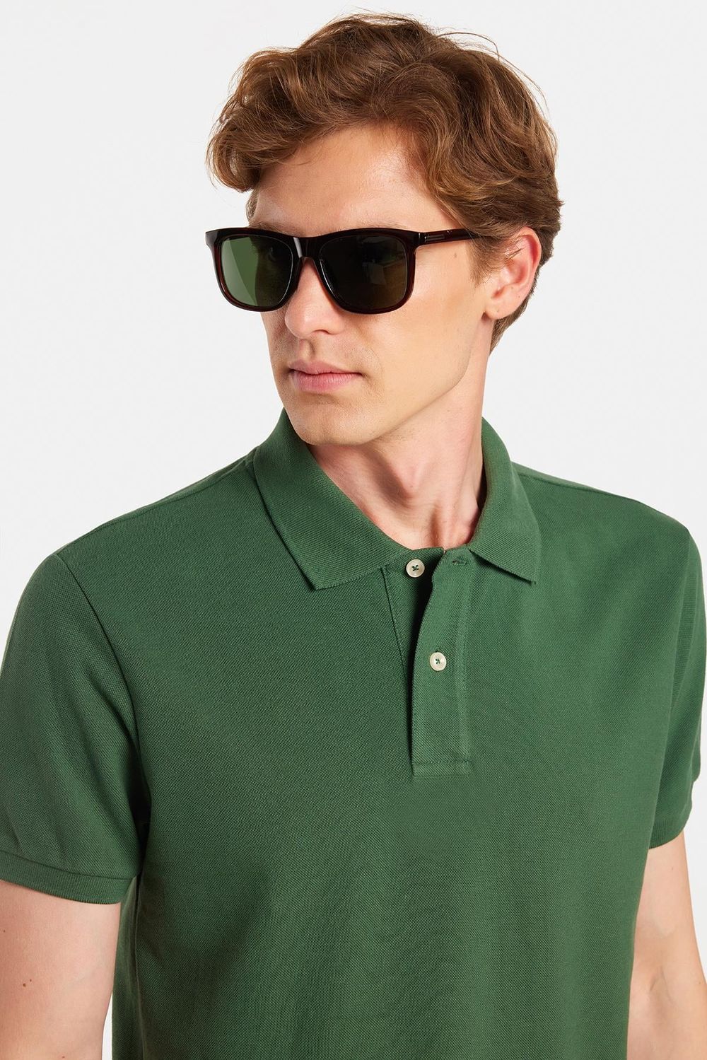 SLIM FIT PLAIN PIQUE T-SHIRT 24/25  TİŞÖRT