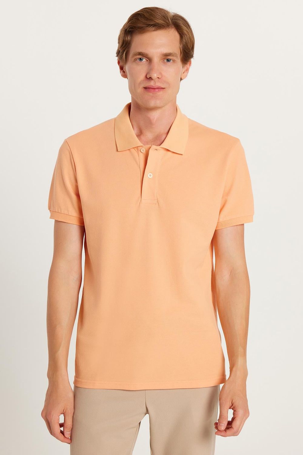 SLIM FIT PLAIN PIQUE T-SHIRT 24/25  TİŞÖRT