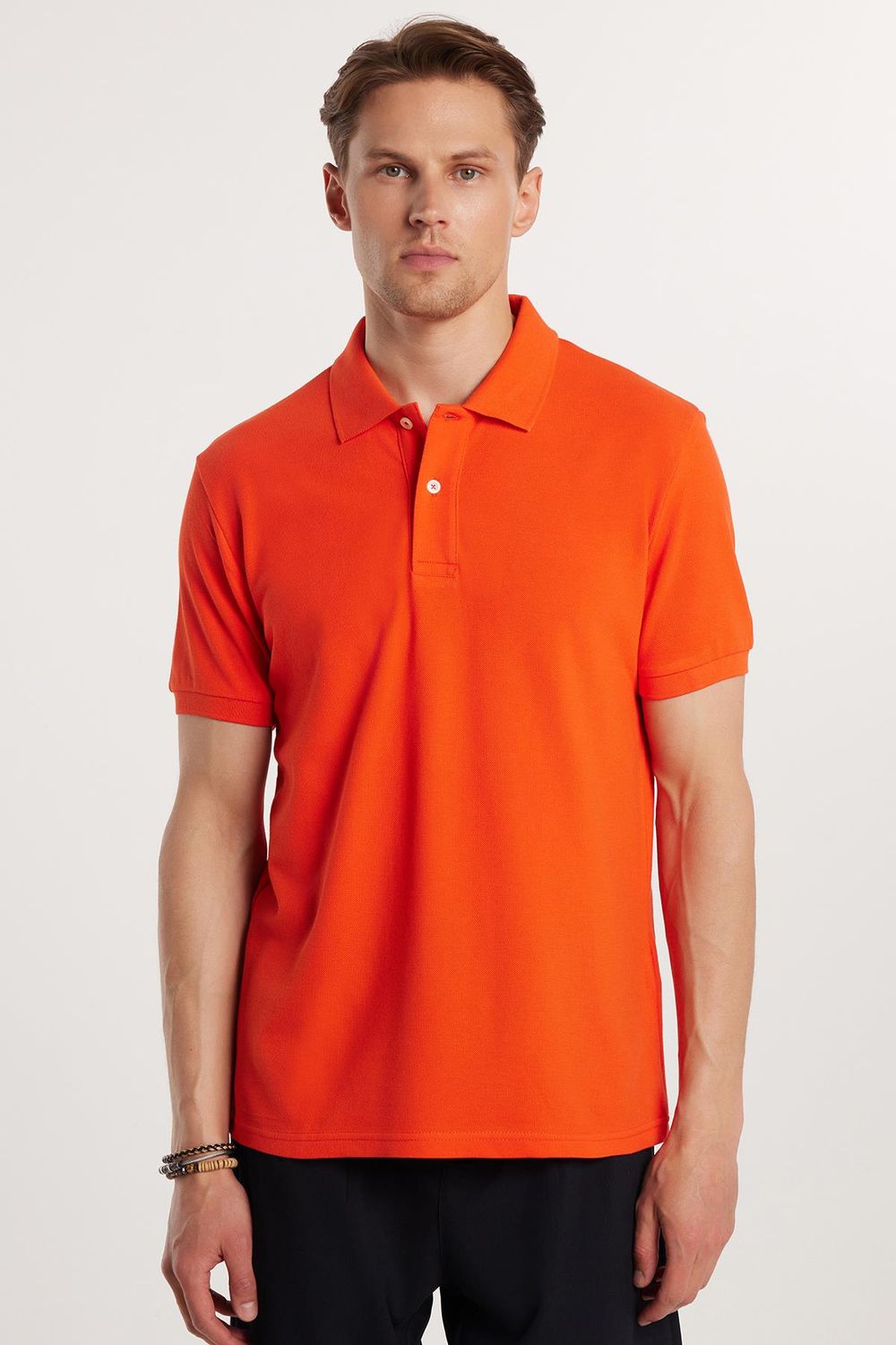 SLIM FIT PLAIN PIQUE T-SHIRT 24/25  TİŞÖRT