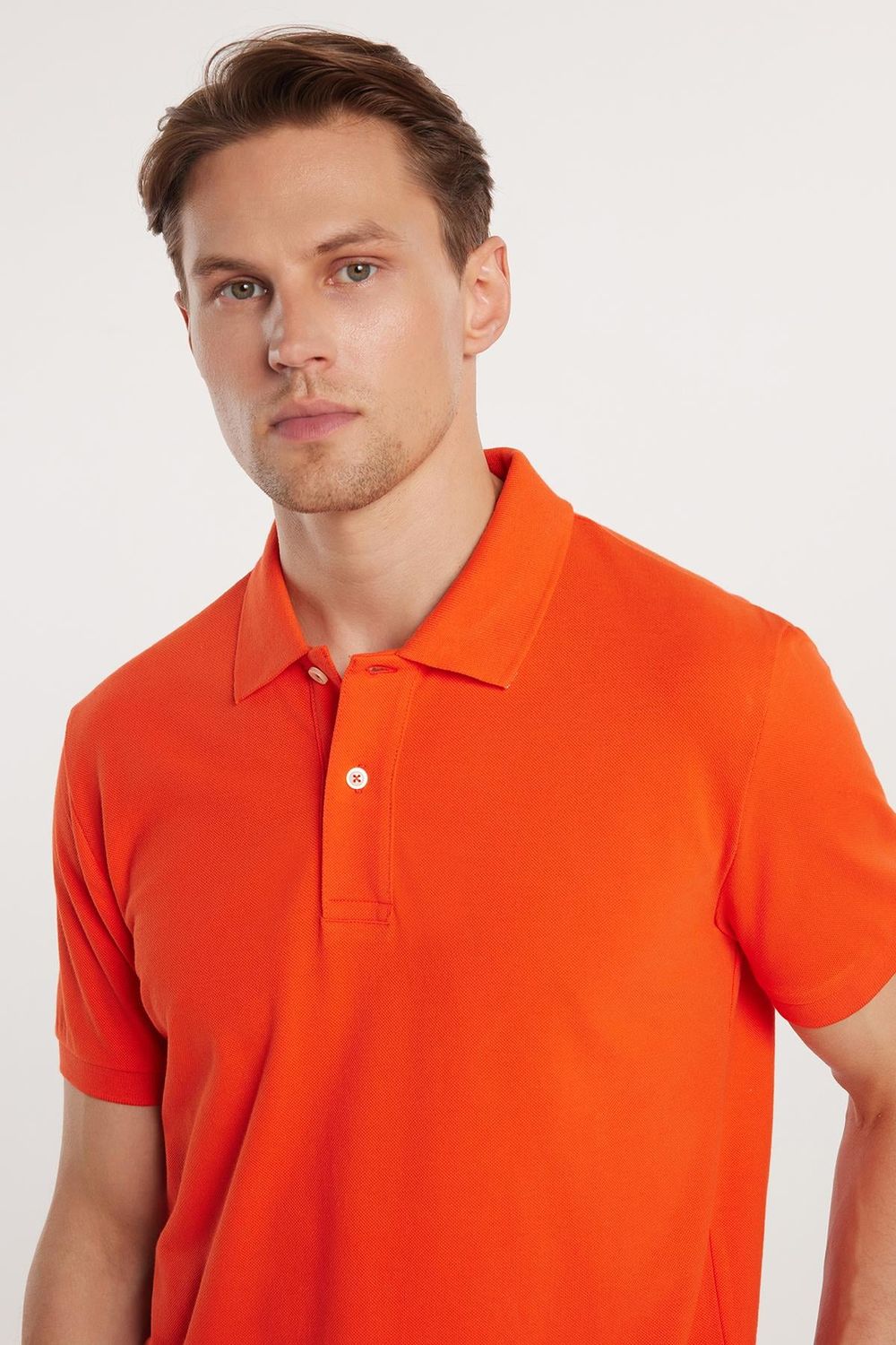 SLIM FIT PLAIN PIQUE T-SHIRT 24/25  TİŞÖRT