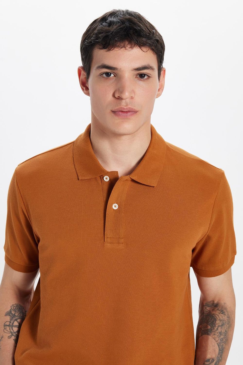 SLIM FIT PLAIN PIQUE T-SHIRT 24/25  TİŞÖRT