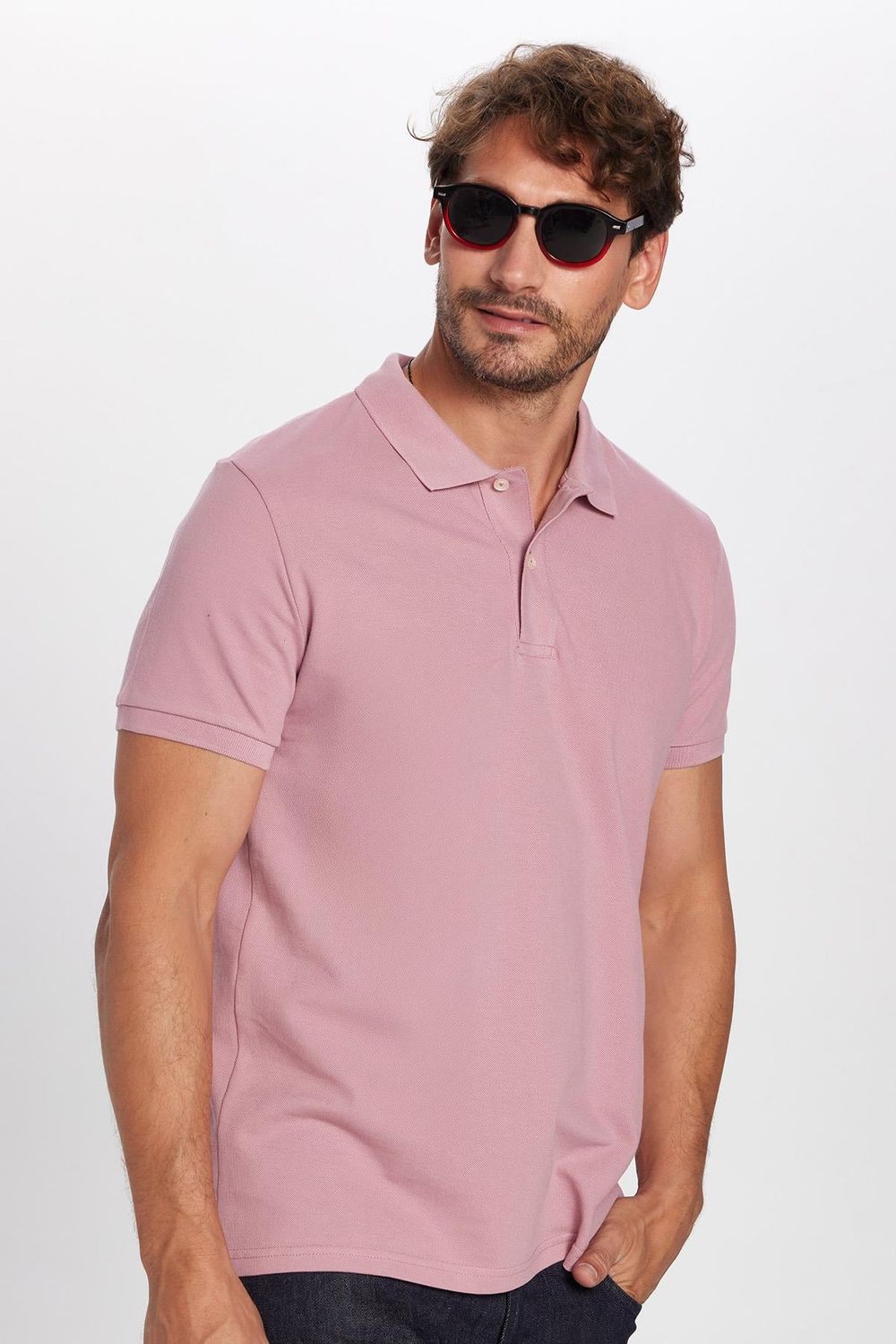 SLIM FIT PLAIN PIQUE T-SHIRT 24/25  TİŞÖRT
