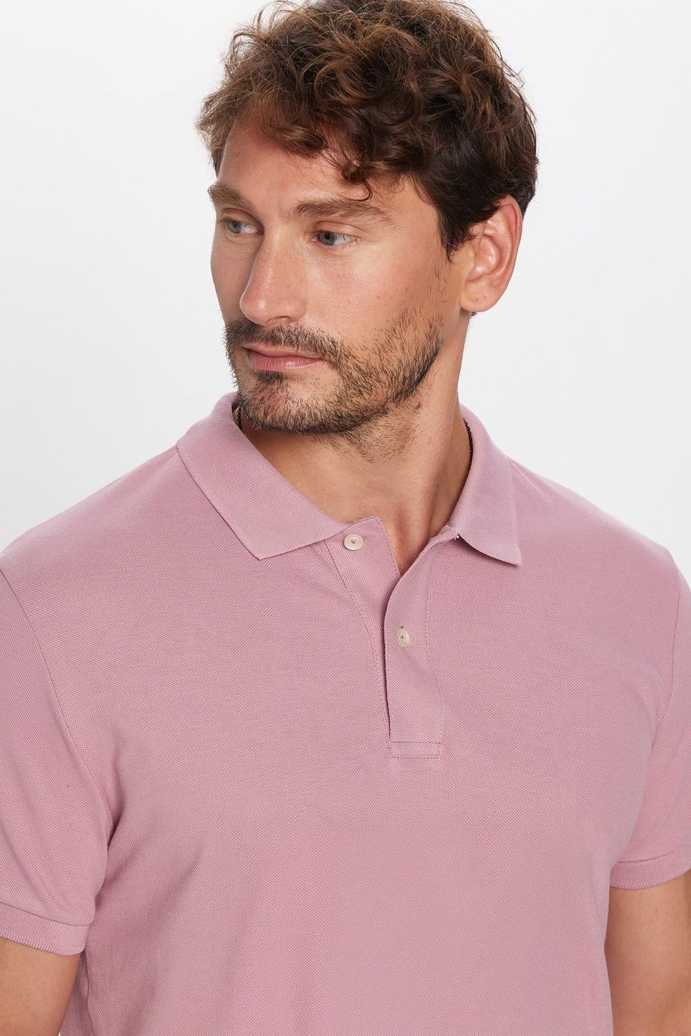 SLIM FIT PLAIN PIQUE T-SHIRT 24/25  TİŞÖRT
