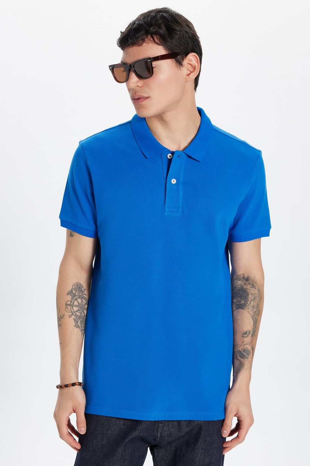 SLIM FIT PLAIN PIQUE T-SHIRT 24/25  TİŞÖRT