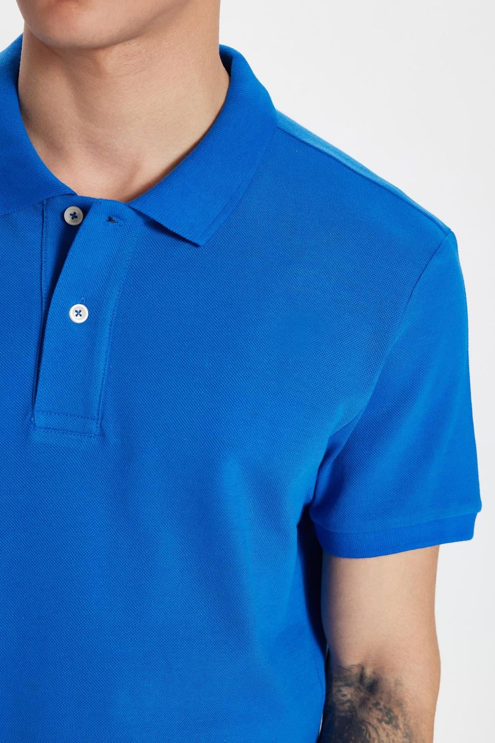 SLIM FIT PLAIN PIQUE T-SHIRT 24/25  TİŞÖRT