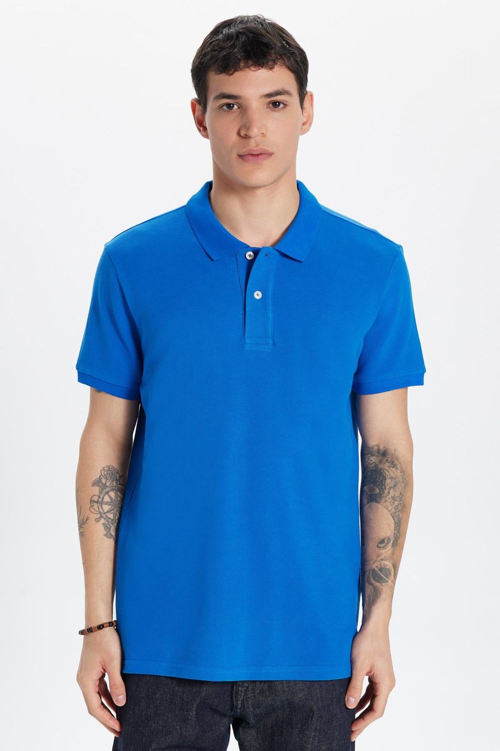 SLIM FIT PLAIN PIQUE T-SHIRT 24/25  TİŞÖRT