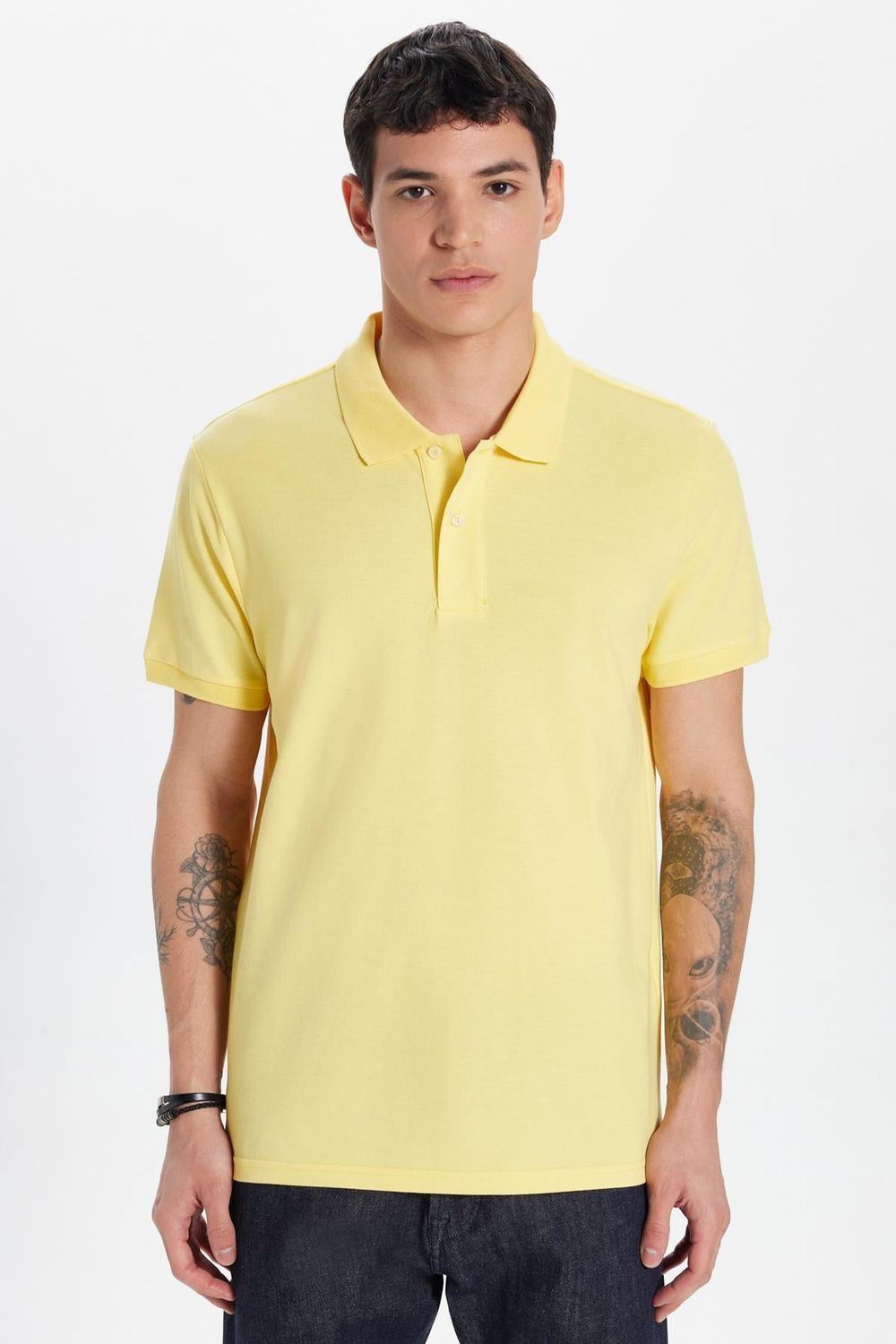 SLIM FIT PLAIN PIQUE T-SHIRT 24/25  TİŞÖRT