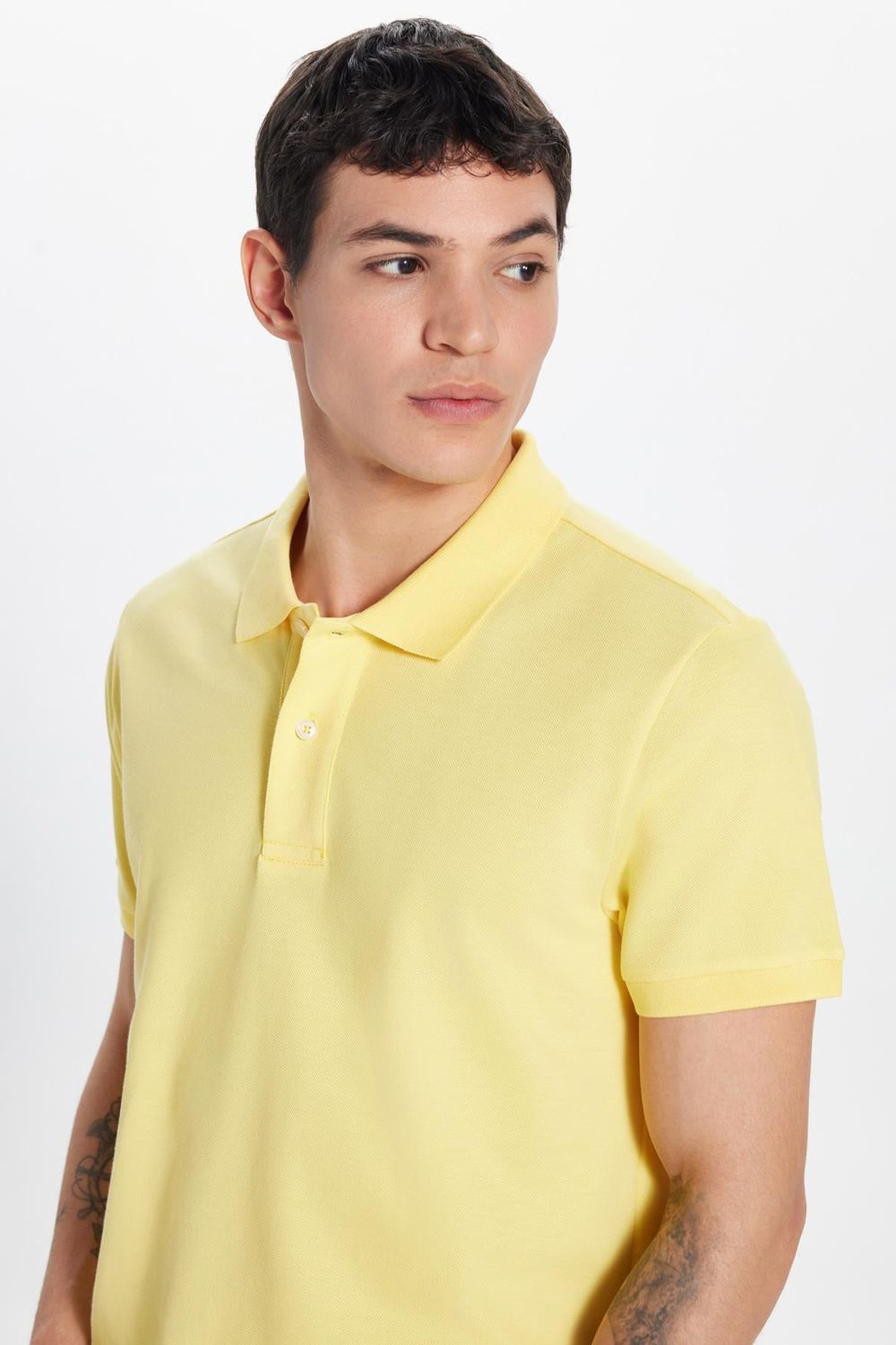 SLIM FIT PLAIN PIQUE T-SHIRT 24/25  TİŞÖRT