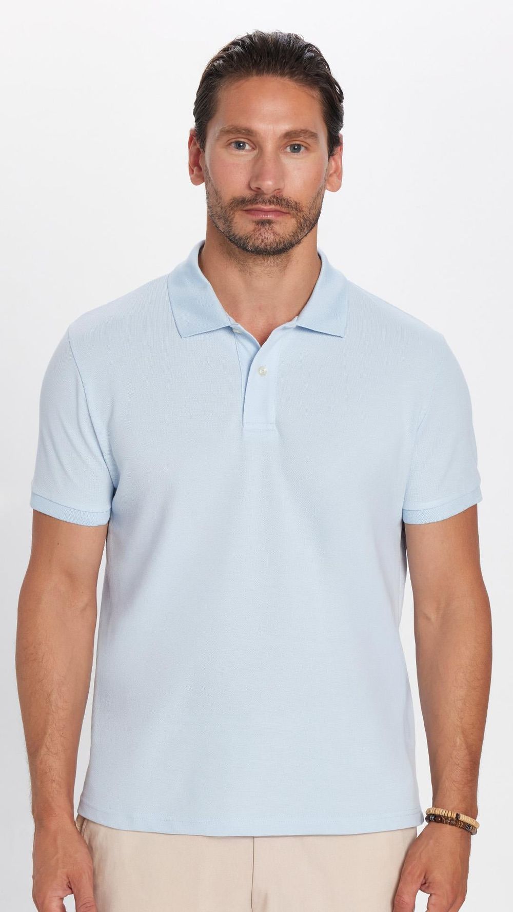 SLIM FIT PLAIN PIQUE T-SHIRT 24/25  TİŞÖRT