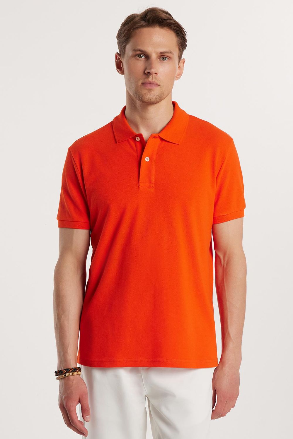 SLIM FIT PLAIN PIQUE T-SHIRT 24/25  TİŞÖRT