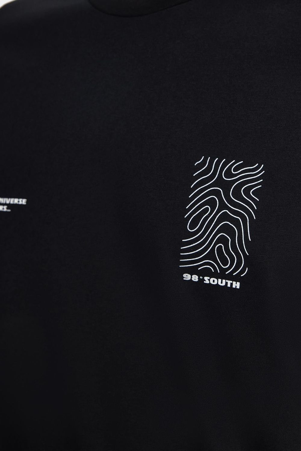 Erkek Slim Fit Dar Kesim %100 Pamuk Yumuşak Dokulu Baskılı Siyah Bisiklet Yaka Tişört