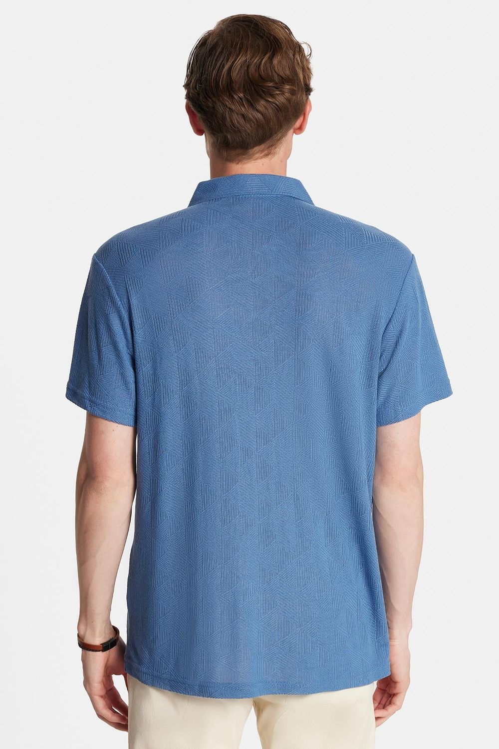 SLIM FIT  T-SHIRT HALF ZIPPER FODEN  TİŞÖRT