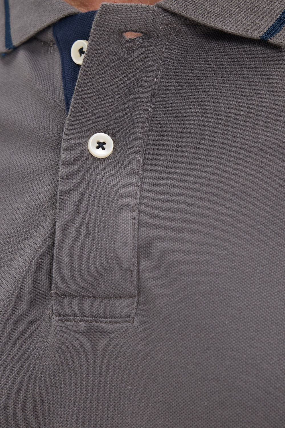 Erkek Slim Fit Dar Kesim %100 Pamuk Yumuşak Dokulu Serin Tutan Kumaş Düz Pike Füme Polo Yaka Tişört