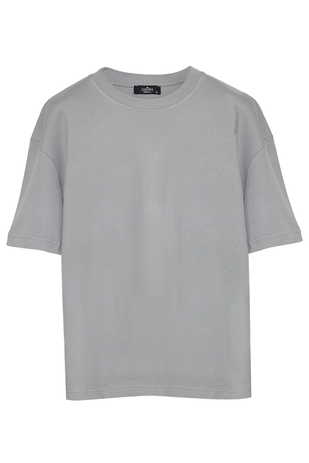 Unisex 3'lü Paket Siyah-Gri-Yeşil Oversize Geniş Kesim %100 Pamuk Basic Bisiklet Yaka Tişört 3'lü Tişört