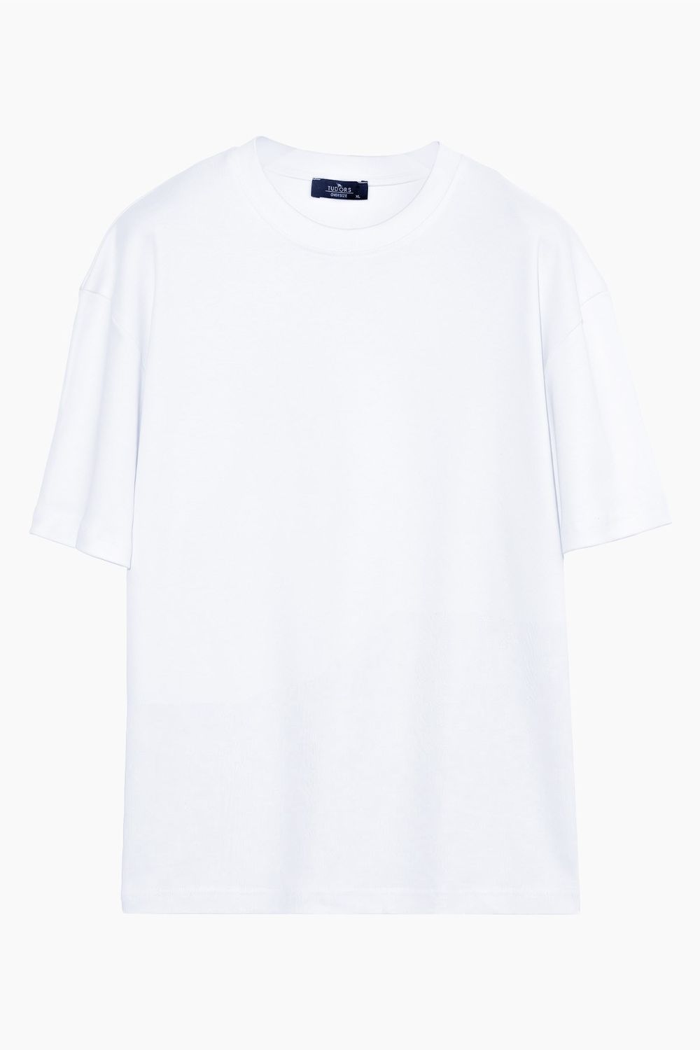 Unisex Oversize Geniş Kesim %100 Pamuk 3'lü Paket Lacivert-Beyaz-Bordo Bisiklet Yaka Tişört
