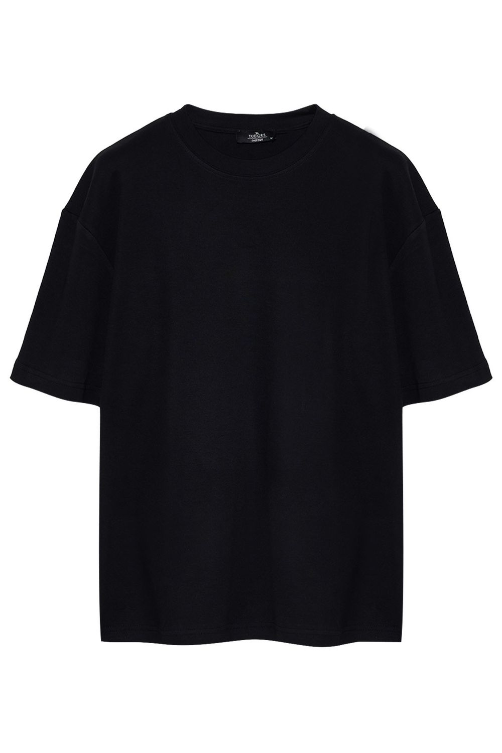 THREE PIECES OVERSIZE SHORT SLV PLAIN CREW NECK T-SHIRT