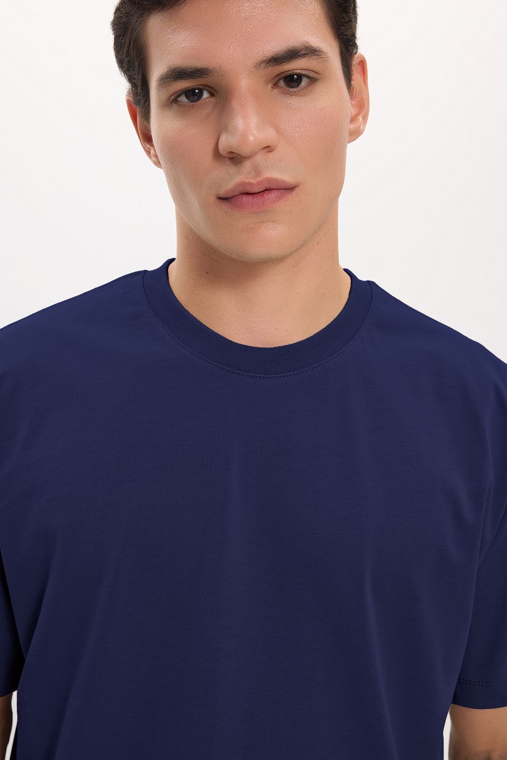 BOXY FIT SHORT SLV PLAIN CREW NECK T-SHIRT